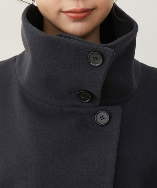 [VIS] пальто с отложным воротником S "теплый" белый женский 