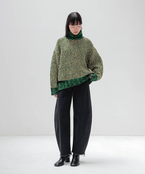 ワイドパンツ ジーンズ デニム デニムパンツ YANUK / LAURA Curve Tapered(カーブテーパードデニム 57153299)の画像