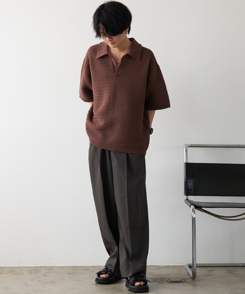 最大15%OFFクーポン WYM LIDNM メンズ ダークブラウン L スラックス LIDNM」 「WYM パンツ