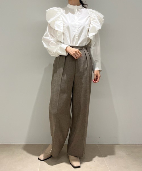 「styling/」 長袖ブラウス FREE オレンジ レディース_画像2
