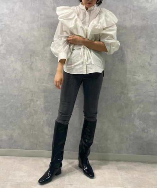 「styling/」 長袖ブラウス FREE オレンジ レディース_画像5