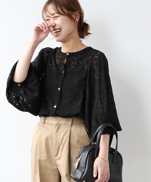 「JOURNAL STANDARD relume」 7分袖ブラウス FREE ブラック レディース