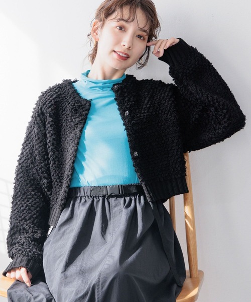 「LEPSIM」 ニットカーディガン FREE アイボリー レディース_画像5