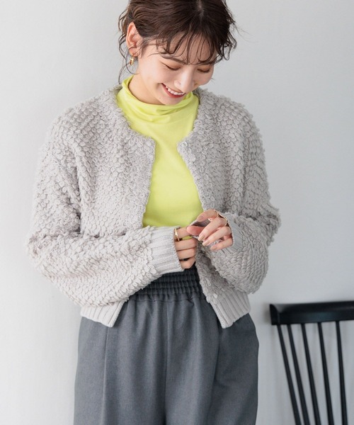 「LEPSIM」 ニットカーディガン FREE アイボリー レディース_画像7