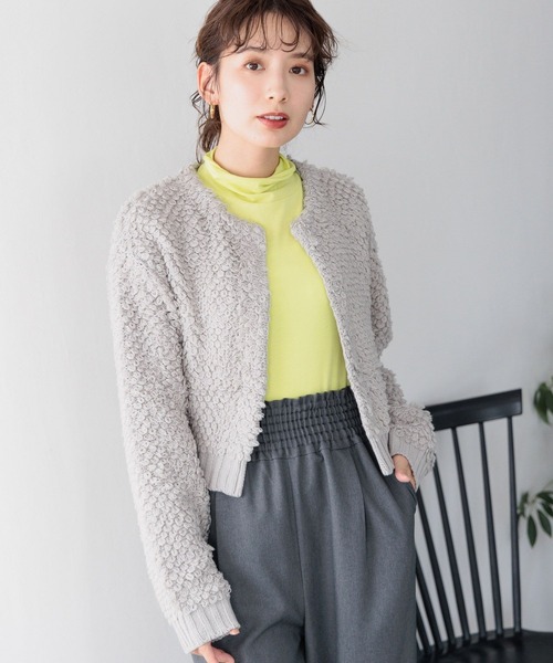 「LEPSIM」 ニットカーディガン FREE アイボリー レディース_画像8