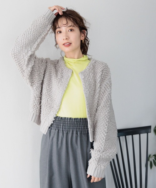 「LEPSIM」 ニットカーディガン FREE アイボリー レディース_画像9