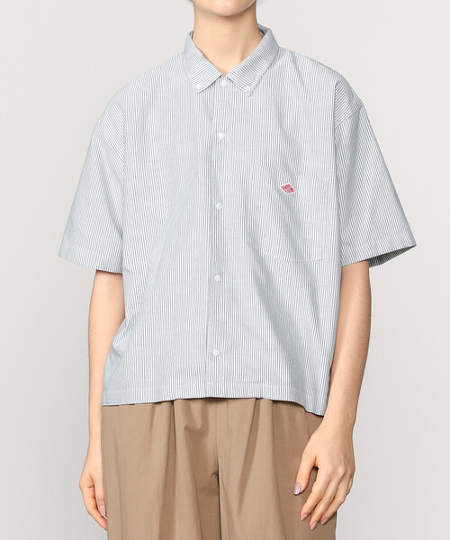 新品【DANTON】コットン半袖シャツ　36サイズ DANTON | コットン 半袖シャツ WOMEN