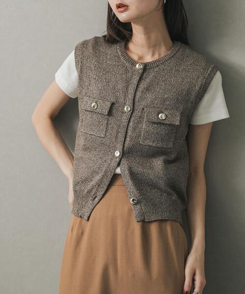 SENSE OF PLACE by URBAN RESEARCH ベスト ジレ メタルボタンポケット