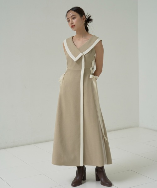 SNIDEL（スナイデル） ノースリーブワンピース 1 ベージュ レディース