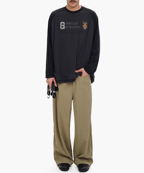 MASONPRINCE ワイドパンツ パンツ 3カラー ルーズフィット フリップ