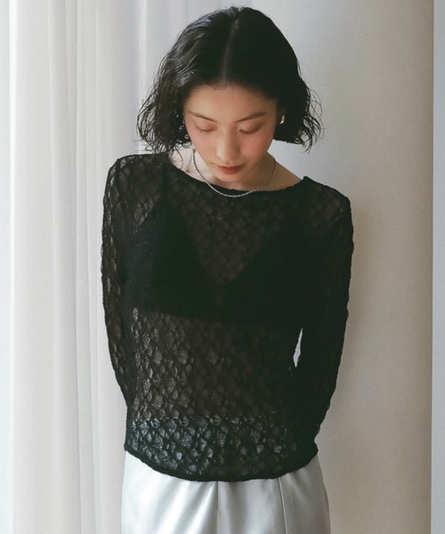 tシャツ レーストップス レディース