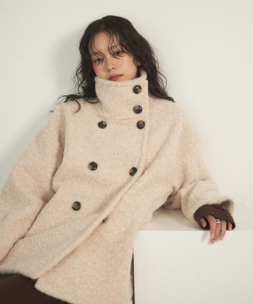 Shelly island（シェリーアイランド） コート アウター 2WAYシャギー