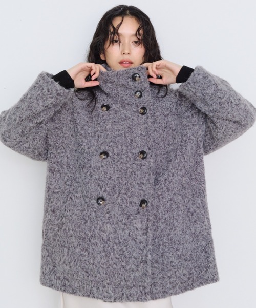 Shelly island（シェリーアイランド） コート アウター 2WAYシャギー