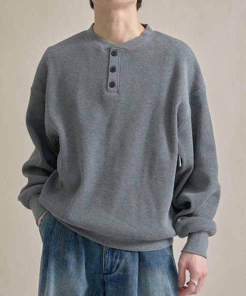 epnok tシャツ ワッフルヘンリーネックTee メンズ レディース