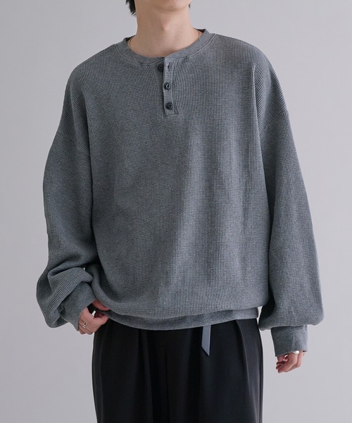 epnok tシャツ ワッフルヘンリーネックTee メンズ レディース