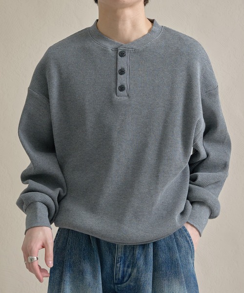 epnok tシャツ ワッフルヘンリーネックTee メンズ レディース