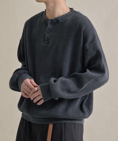 epnok tシャツ ワッフルヘンリーネックTee メンズ レディース 