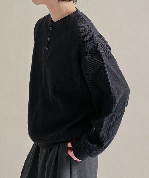 epnok ヘンリーネック tシャツ ワッフルヘンリーネックTee メンズ