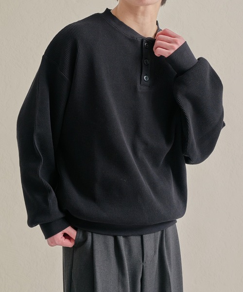 epnok tシャツ ワッフルヘンリーネックTee メンズ レディース