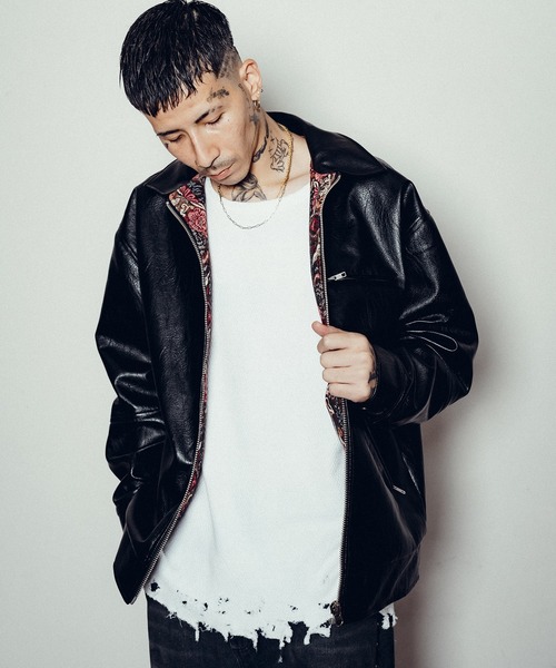 Subciety 革ジャン ライダース Single riders jacket メンズ