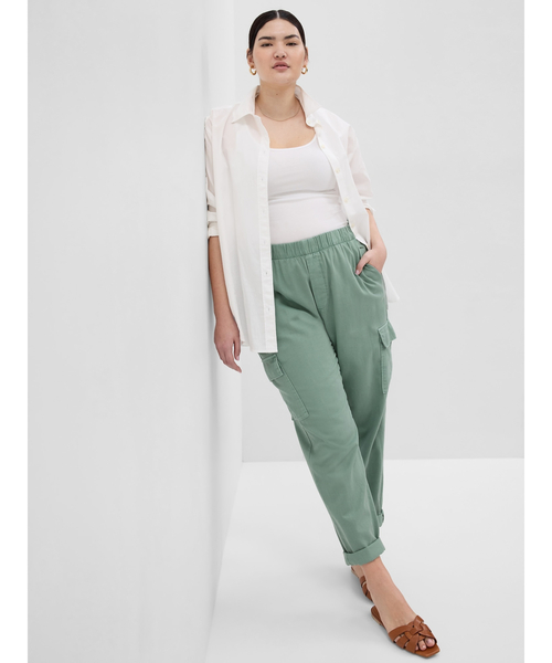 「GAP」 カーゴパンツ XX-SMALL グリーン レディース