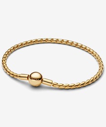 パンドラ　14k ゴールドプレーティングバングル　17サイズ クリアカラー ブレスレット: 14k ゴールドプレーティング | Pandora JP}