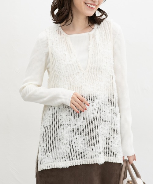 Honeys（ハニーズ） ベスト ジレ レースベスト レディース : ZOZOTOWN