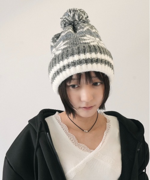 SORUTT（ソルト） ニット帽 ニットキャップ 「 」 ノルディック柄