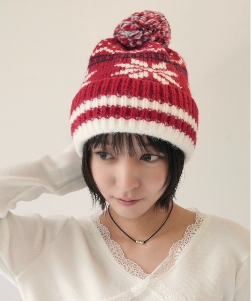 SORUTT（ソルト） ニット帽 ニットキャップ 「 」 ノルディック柄