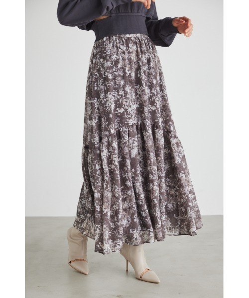 「rienda」 フレアスカート SMALL パープル レディース_画像3