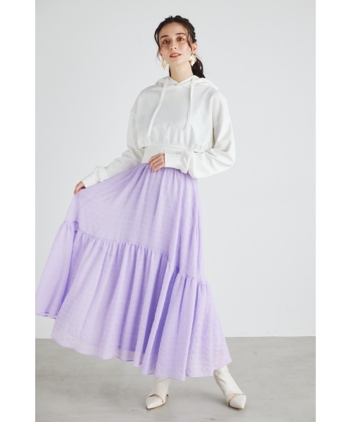 「rienda」 フレアスカート SMALL パープル レディース_画像7