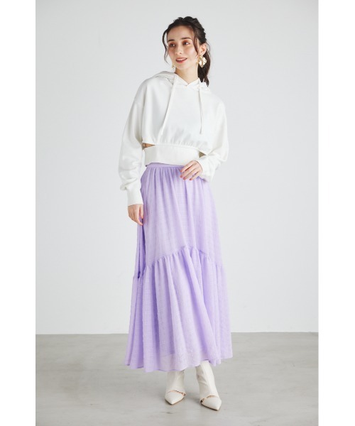 「rienda」 フレアスカート SMALL パープル レディース_画像9