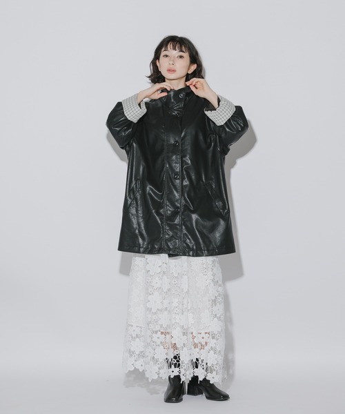 AO2 ブルゾン アウター Faux Leather Basic Half Coat / フェイク
