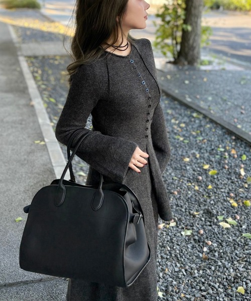 セットアップ button slit knit set up /フロントボタンスリットニット