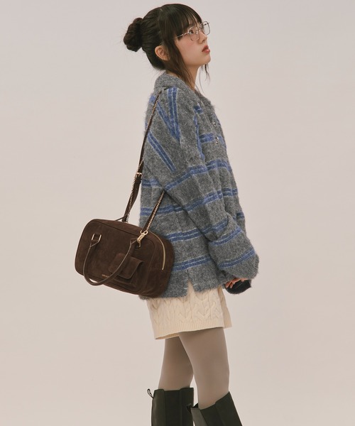 loin nuit ニット セーター striped pattern button knit / ストライプ