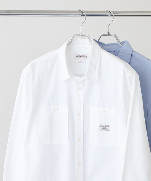 シャツ GUESS JEANS GJ SS REG POCKET SHIRT ゲス ダブル胸ポケット