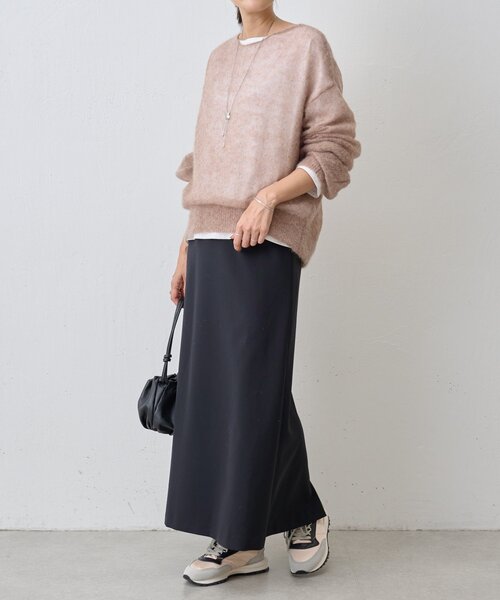 BEARDSLEY（ビアズリー） ニット セーター シアーモヘア袖パフプル