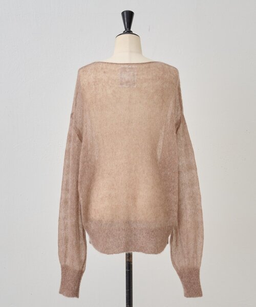 BEARDSLEY（ビアズリー） ニット セーター シアーモヘア袖パフプル