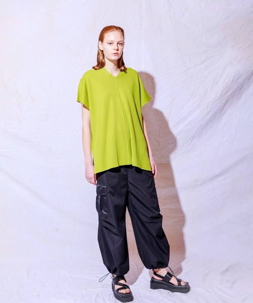 「OSMOSIS」 「loaf LE TRICOT」ノースリーブニット ONE SIZE ブルー レディース_画像8
