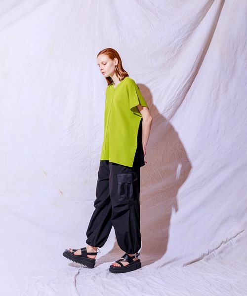 「OSMOSIS」 「loaf LE TRICOT」ノースリーブニット ONE SIZE ブルー レディース_画像9