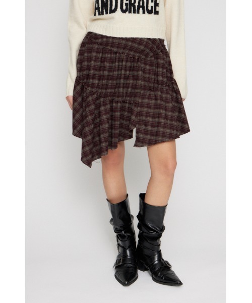 LAGUA GEM（ラグアジェム） スカート FRILL CHECK スカート : ZOZOTOWN