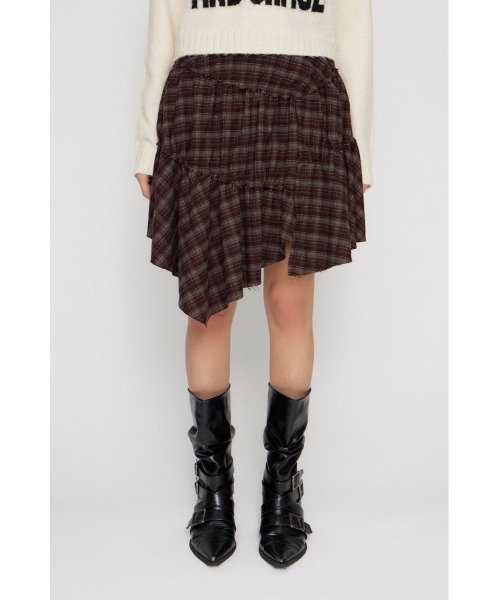 LAGUA GEM（ラグアジェム） スカート FRILL CHECK スカート : ZOZOTOWN