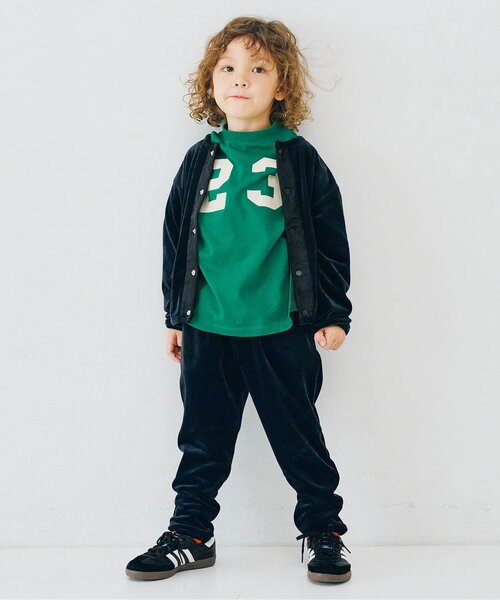 パンツ 「ジュニア対応」ベロアタッチのメルティ起毛フリースぬくぬくタックパンツ キッズ 子供服 男の子 女の子 | p.premier | 24