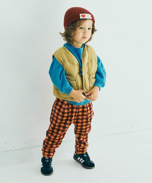 パンツ 「ジュニア対応」ベロアタッチのメルティ起毛フリースぬくぬくタックパンツ キッズ 子供服 男の子 女の子 | p.premier | 10