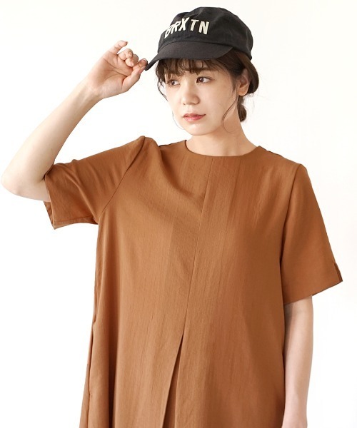 「e-zakkamania stores」 半袖ワンピース M キャメル レディース_画像8