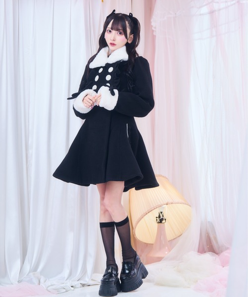 ダウンコート　プリンセスライン　ボリューム　　❣️珍品❣️黒 ReAmour ダウンコート ダウンジャケット ドーリープリンセスコート