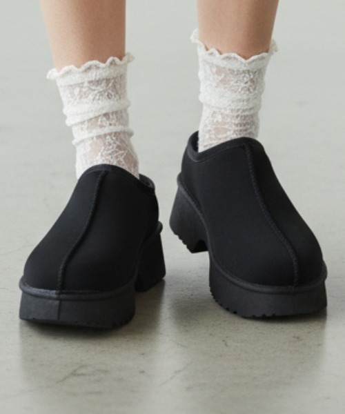 VIVIAN（ヴィヴィアン） ブーツ もふぽか厚底チャンキーヒールムートン