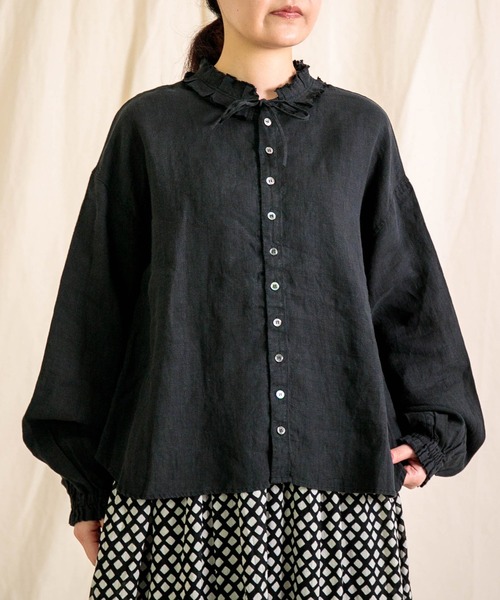 Brocante ブラウス シャツ 「Brocante / ブロカント」 リネン