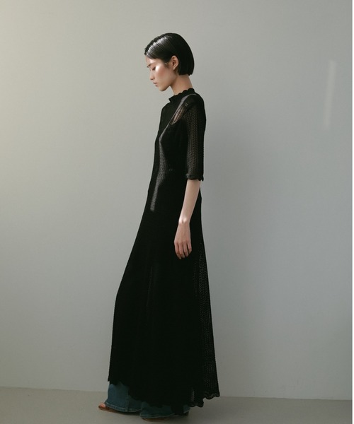 「CASA FLINE」 半袖ワンピース FREE ブラック レディース_8