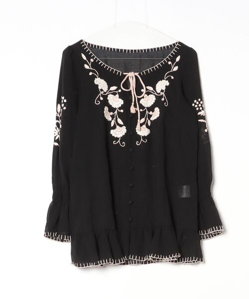 GRACE CONTINENTAL（グレースコンチネンタル） 刺繍長袖チュニック 36